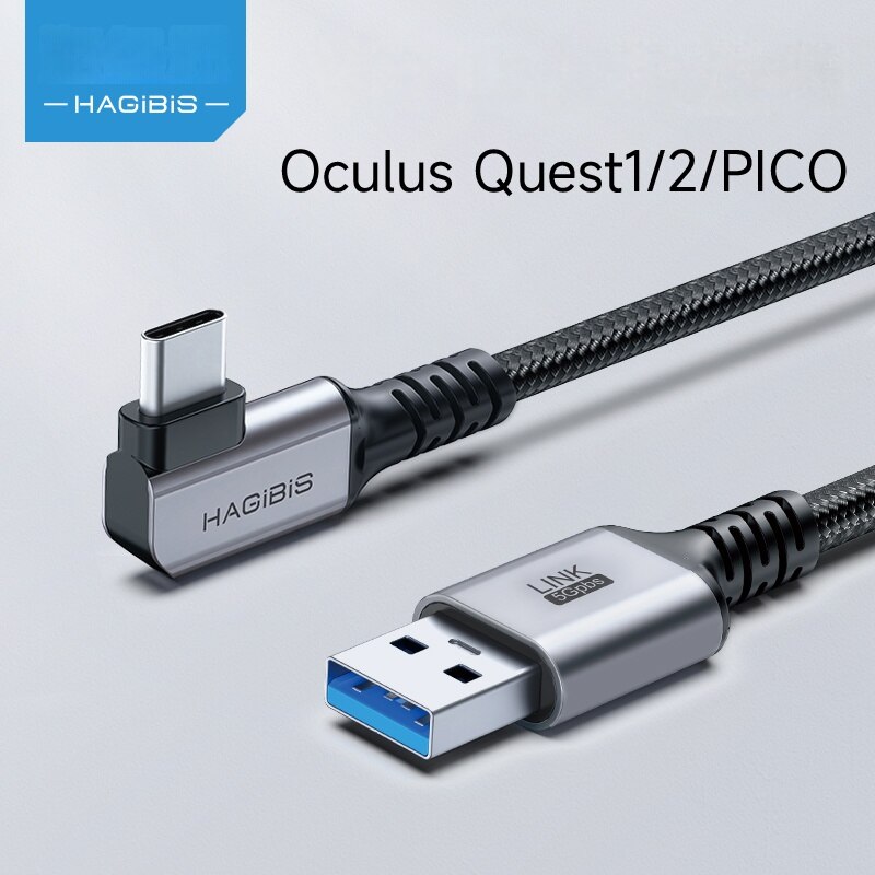 Haibsi-VR Ʈ  Oculus Quest2  ̺, Pico Neo3/4 ũ   Ȱ, ¶  ǻ ȣƮ Ÿ-C Ȳġ USB3.0 ׼